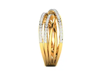 Diamond Ring For Women 3d Print Model 3D print model 21