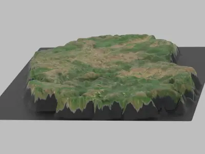 North Macedonia Map Country Low-poly 3D model