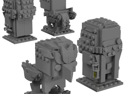 Lego Brickheadz - 40412 Hagrid and Buckbeak 3D model