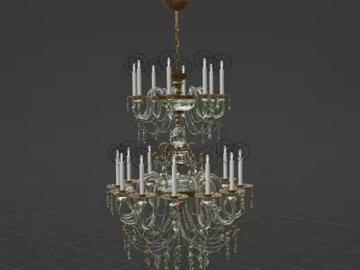 Baroque Chandelier 3D model