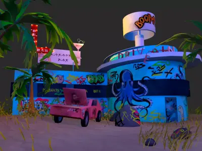 Sin city Low-poly 3D model