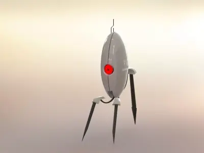 Turret robot with light 3D print model