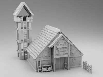 Viking watchmans house 3D print model