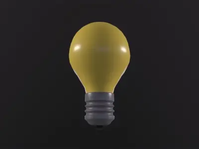 LIGHTBULB icon emoji 3D Model Low-poly 3D model