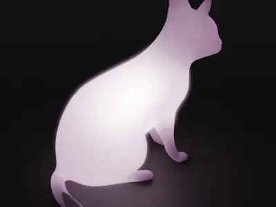 Siamese cat indirect lighting 3D model