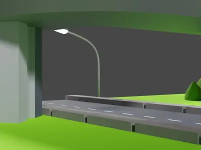 Stylized Isometric Bridge  3D model