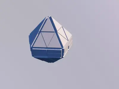 Sci Fi Object No 18 - Pyramid Sphere Torus 2019 Low Poly 3D model