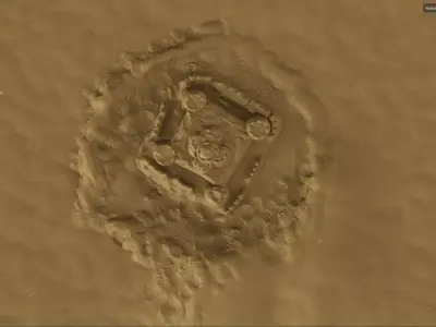 Beach sandcastle 3D model