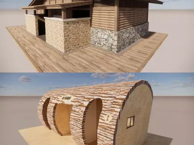 Public Restroom Building -B12 3D model