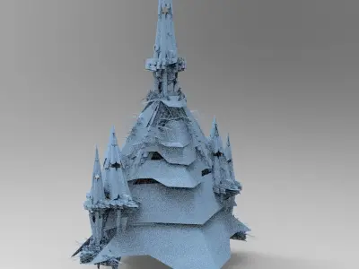 Amon Ra Sci fi Pyramid 5 3D model