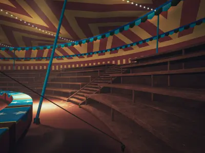 Circus Tent Interior Exterior Pro Low-poly 3D model