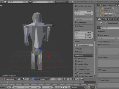 Very lowpoly rigged humanoid character Low-poly 3D model