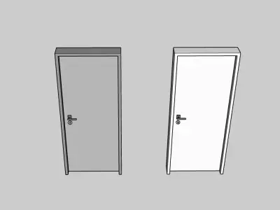 Interior Door Pack 2 Models  SketchUp  Architecture Low-poly 3D model