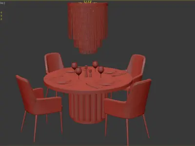 CB2 Dinning set 3D model
