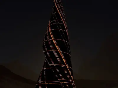 Sci Fi Tower 3D model