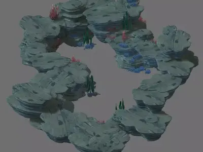 Game Model - Seabed Cliff 2 3D model