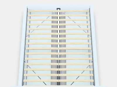 MALM Bed frame high w 4 storage boxes 32 3D model