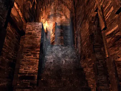 Medieval Dungeon - Modular Low-poly 3D model