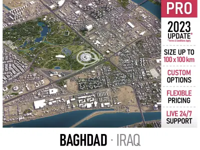 Baghdad - 3D City Model Low-poly 3D model