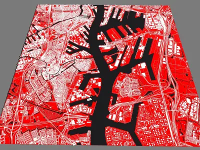 Cityscape Rotterdam Netherlands 3D model