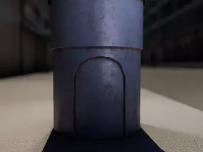 NYC - Old Style Domestic Bin - Low Poly Low-poly 3D model