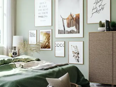 Realistic Bed Room 3D model