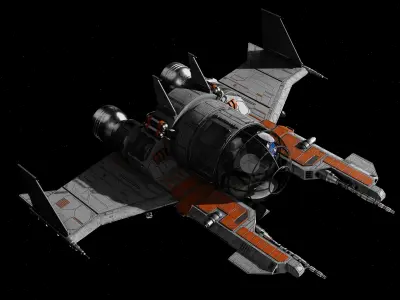 Spaceship 3d Model - Blender 3D model