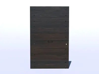 Wooden door 1 Low-poly 3D model purchase