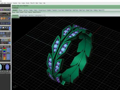 Tiffany Victoria Vine Band Ring Printable File 3D print model
