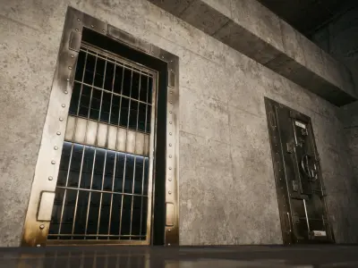 Real World Door Set - UE4 Low-poly 3D model