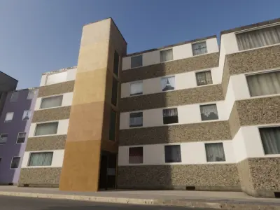 PBR City Buildings Low-poly 3D model