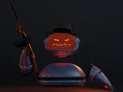 Assistant Droid - Gangster Glitch 3D model