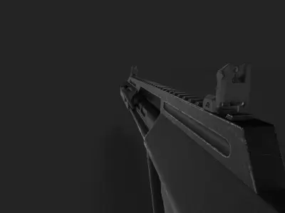 Sci-fi STEYR AUG A3 Low-poly 3D model