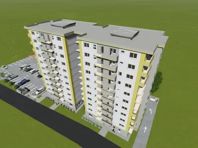 Apartments with interiors 3D model