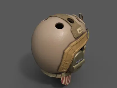 Helmet scifi military combat soldier  Low-poly 3D model