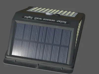  Solar sensor wall light Low-poly 3D model