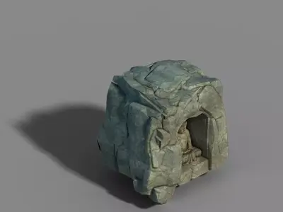 Li Village - stone material 03 3D model