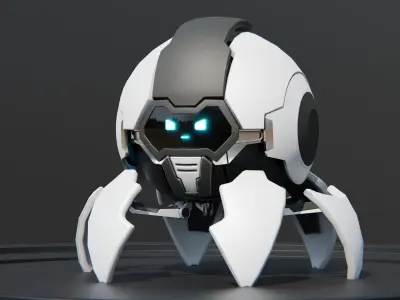 Spider Robot Low-poly 3D model order