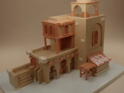 Arab Desert House 3D model