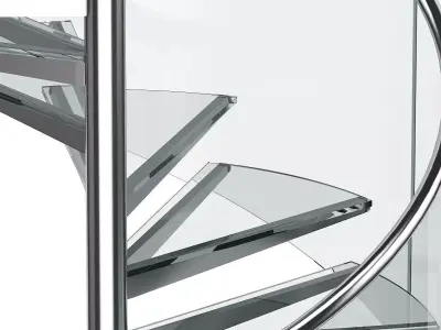 Glass Spiral Stairs 3D model