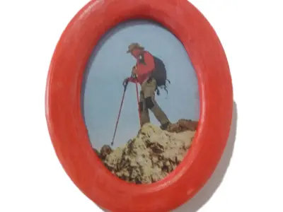 Photo frame oval 30x40 for magnet or folding leg 3D print model