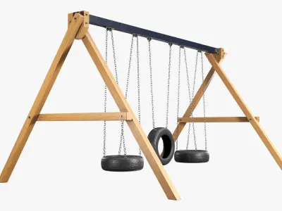 Tire swing outdoor 03 3D model