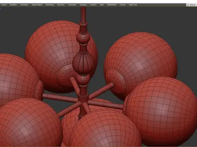  Pigl 9 lights Low-poly 3D model