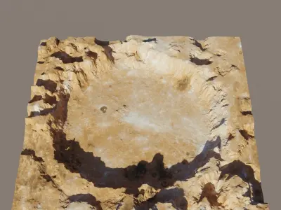 Crater 3D model Compete textures and materials  3D model