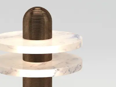 Chandelier 16 and table lamp 3D model