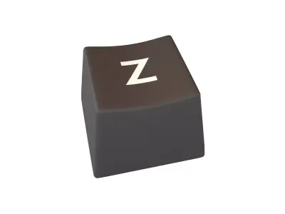 Z Keycap v1 001 Low-poly 3D model