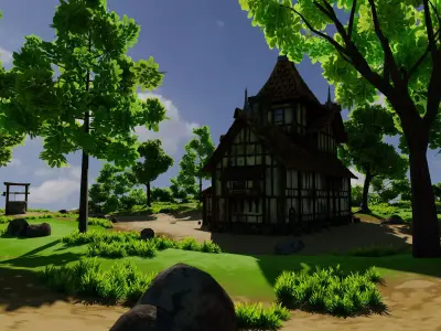 Medieval House 10 With Environment 3D model