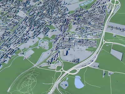 Cityscape Winchester Great Britain 3D model purchase