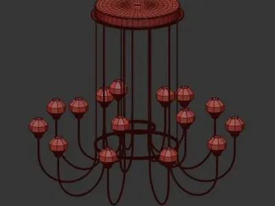 Trionni tronni chandelier 3D model