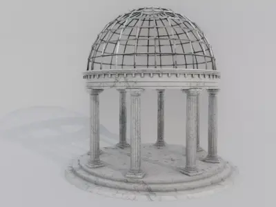 Roman Gazebo A03 Low-poly 3D model